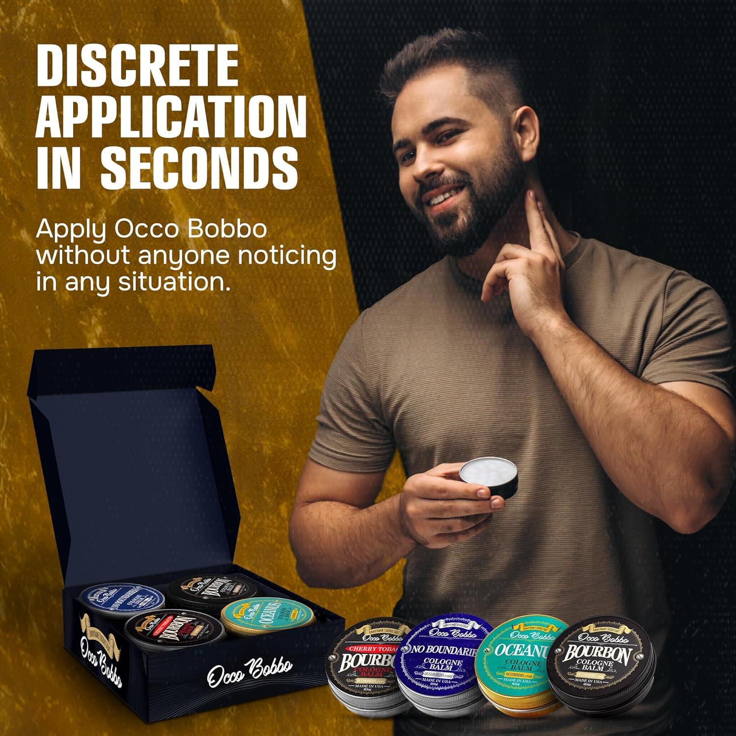 Juego de Muestras de Colonia Sólida Occo Bobbo para Hombres - Set de Regalo de 4 Aromas