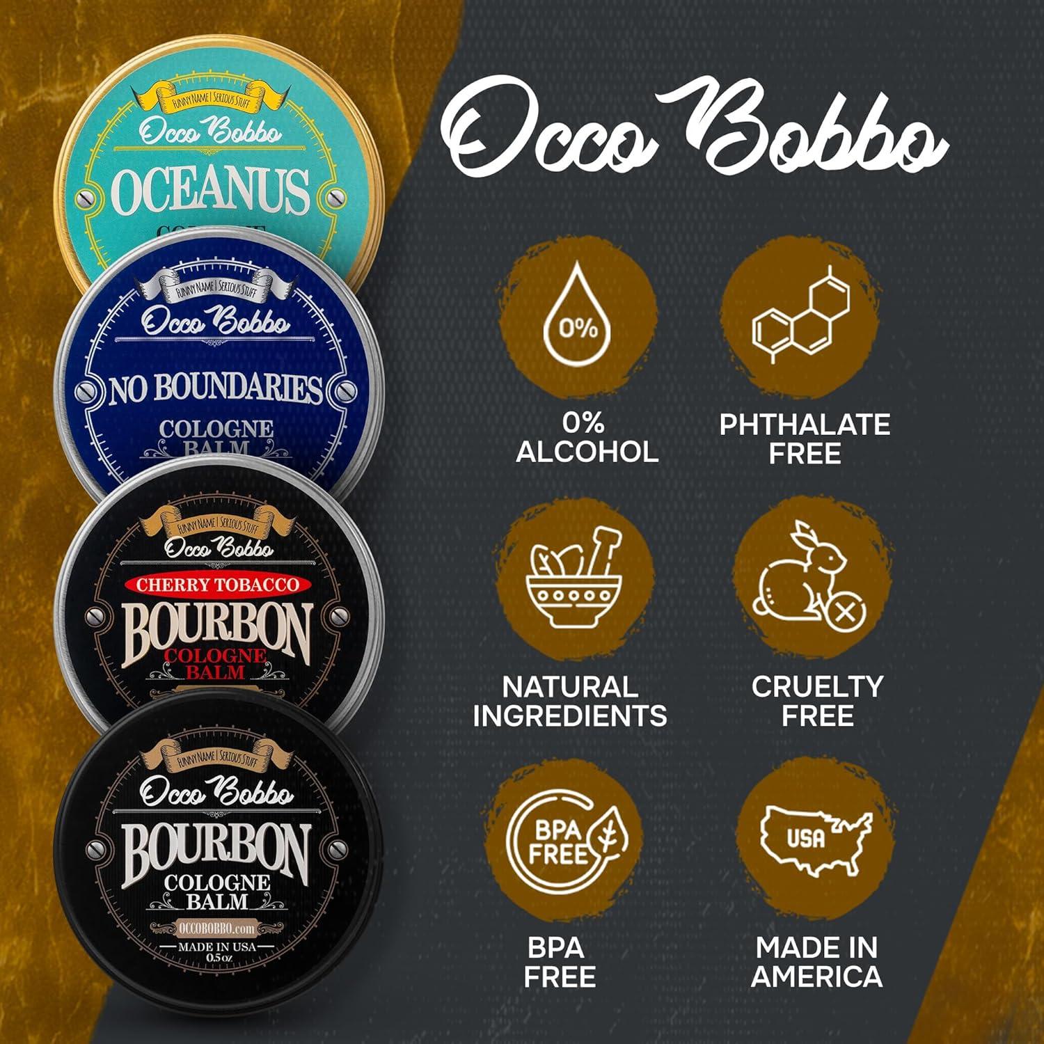 Juego de Muestras de Colonia Sólida Occo Bobbo para Hombres - Set de Regalo de 4 Aromas
