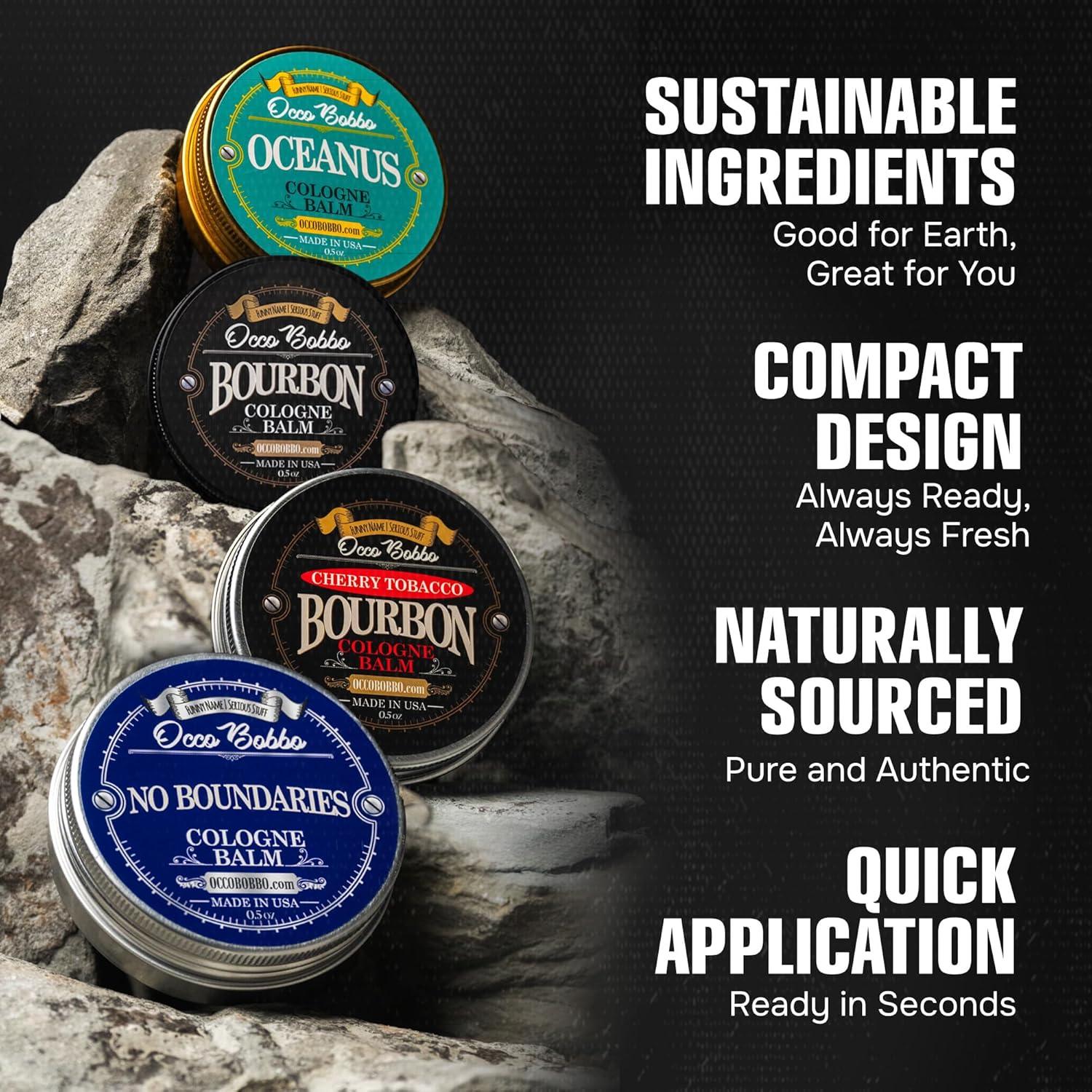 Juego de Muestras de Colonia Sólida Occo Bobbo para Hombres - Set de Regalo de 4 Aromas