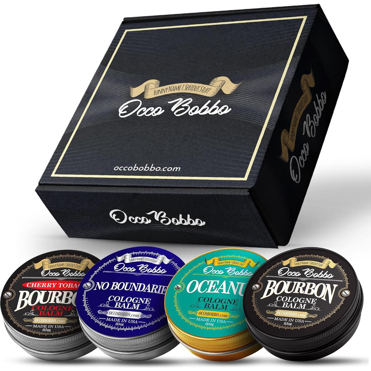 Juego de Muestras de Colonia Sólida Occo Bobbo para Hombres - Set de Regalo de 4 Aromas