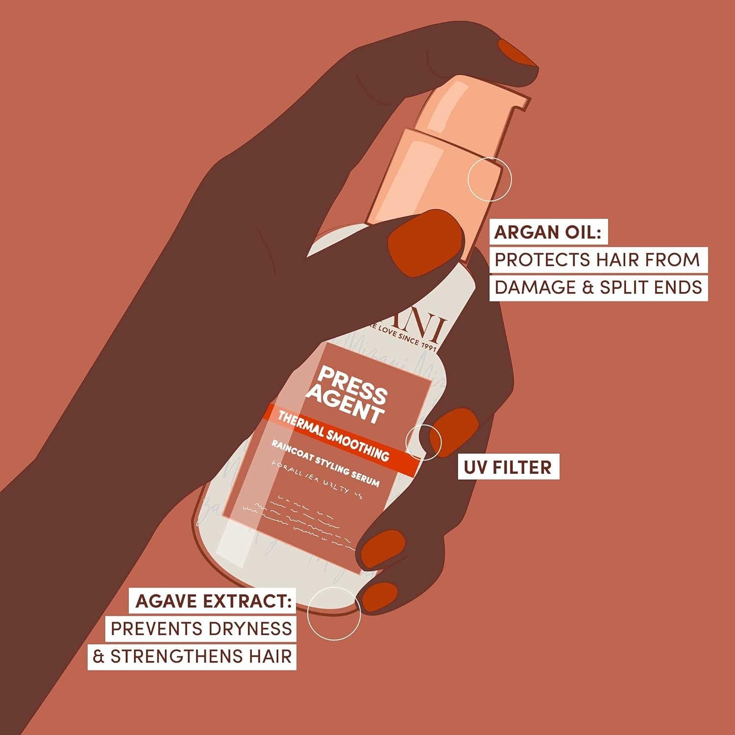 Sérum Mizani Press Agent 104.8g - Protección Calor y Frizz