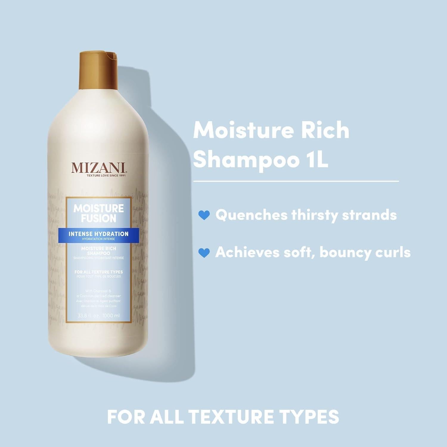 Champú Hidratante Mizani Moisture Fusion 1000ml - Aceite de Argán
