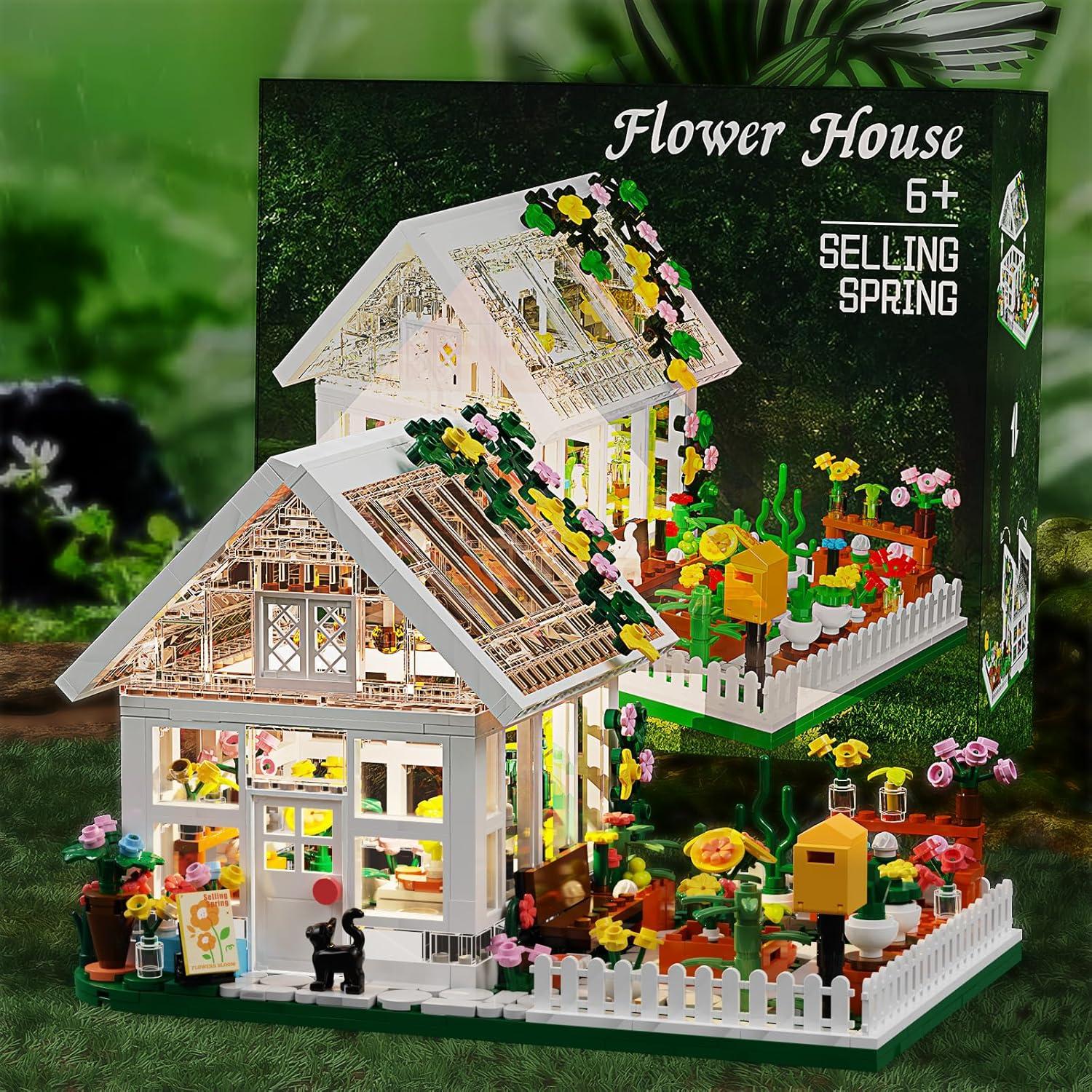 Set de Construcción Casa de Flores LED Shantou 758 Piezas