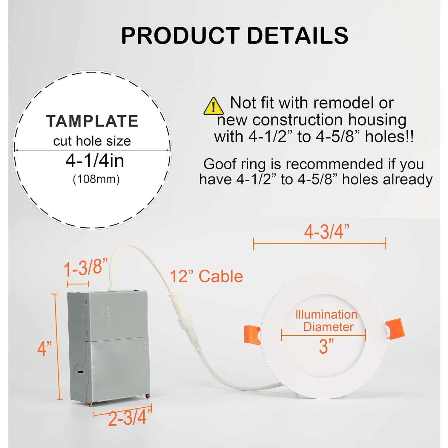 6 Luces LED Empotradas CLOUDY BAY 10W RGB+Blanco 4"