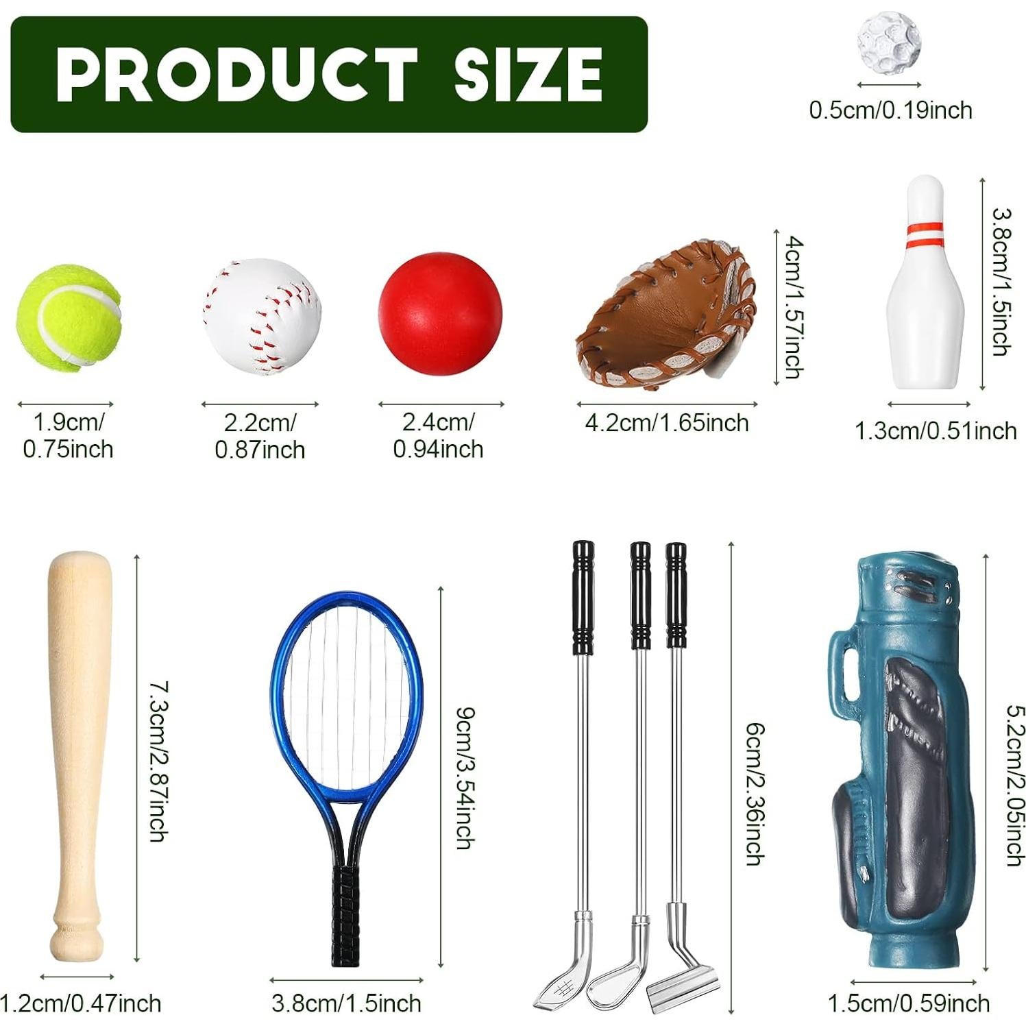 Conjunto Deportivo Miniatura Skylety 23 Piezas Casa Muñecas