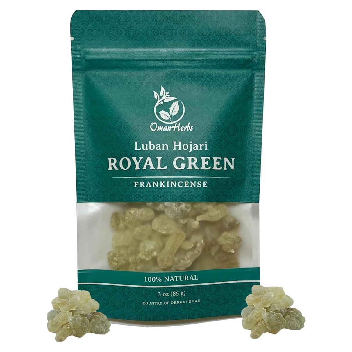 Incienso Hojari Real Verde Oman Herbs 85g Puro Natural