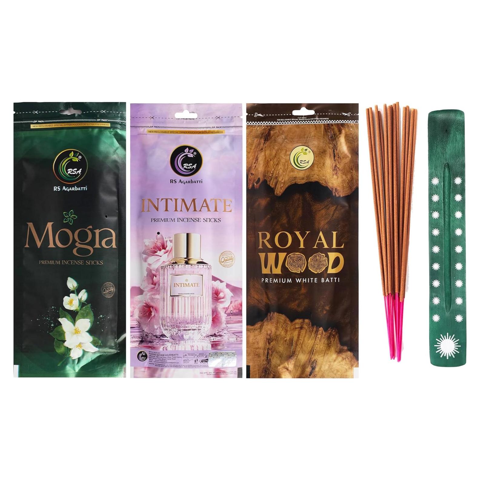 Juego de Incienso Natural Hashcart - 3 Fragancias Premium 110g