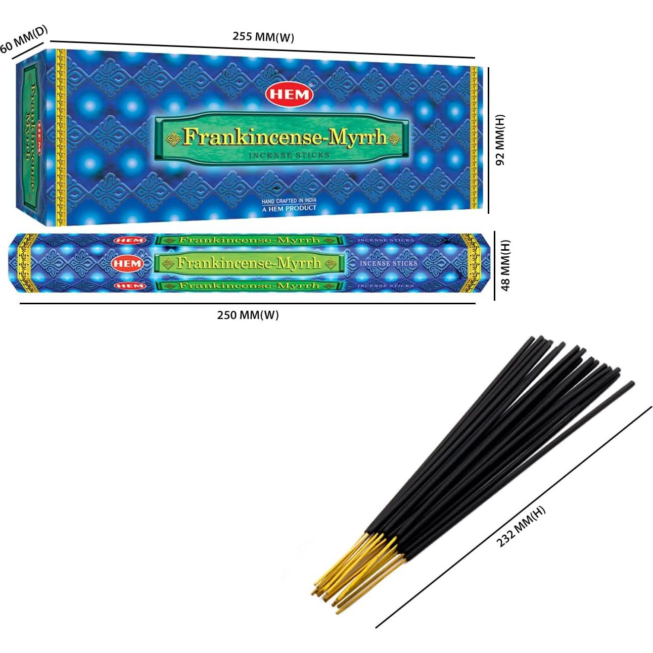 Incienso HEM Frankincense y Mirra - 120 Varillas Aromaterapia