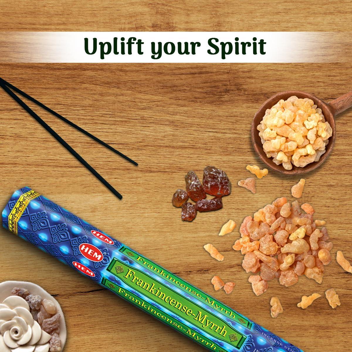 Incienso HEM Frankincense y Mirra - 120 Varillas Aromaterapia