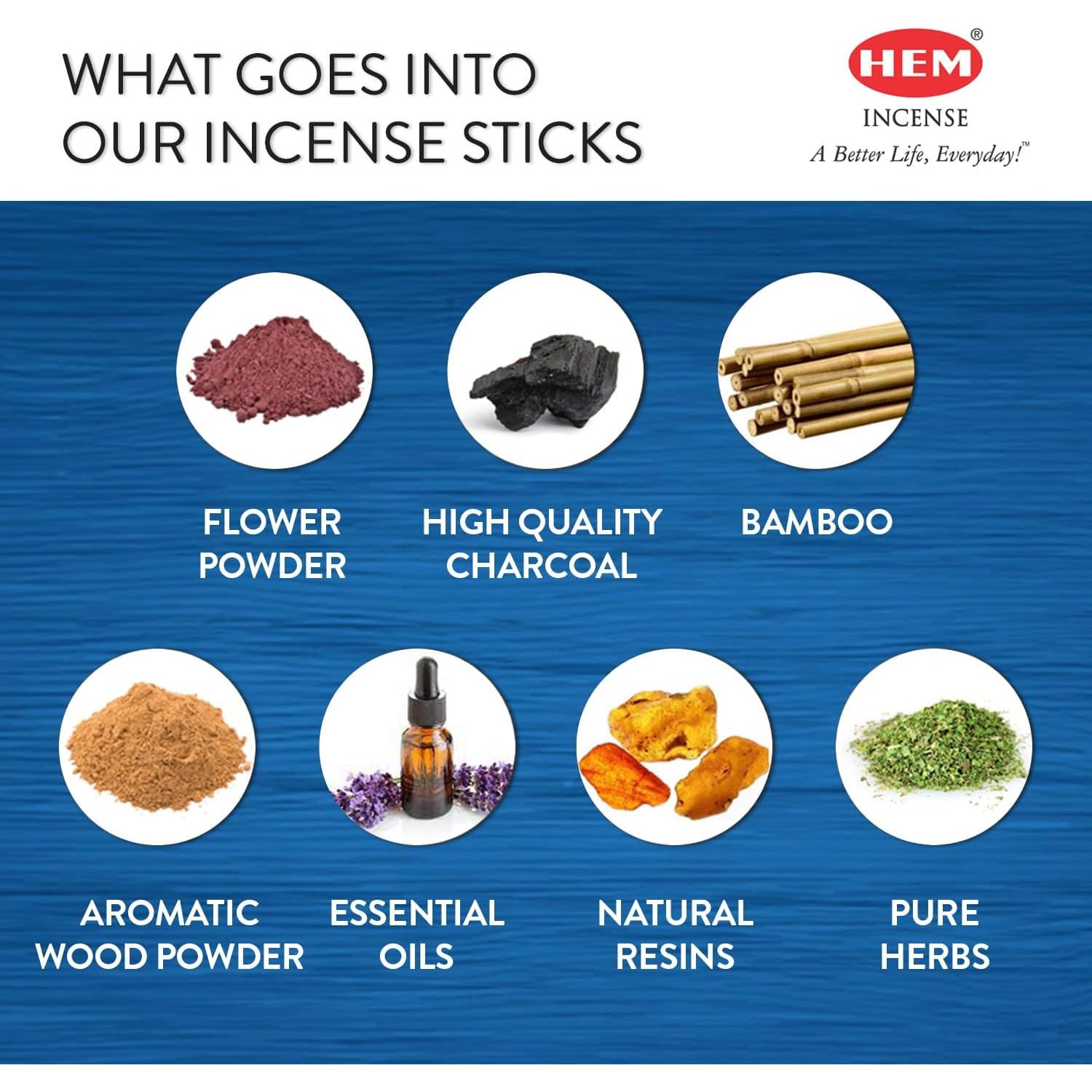 Incienso HEM Frankincense y Mirra - 120 Varillas Aromaterapia