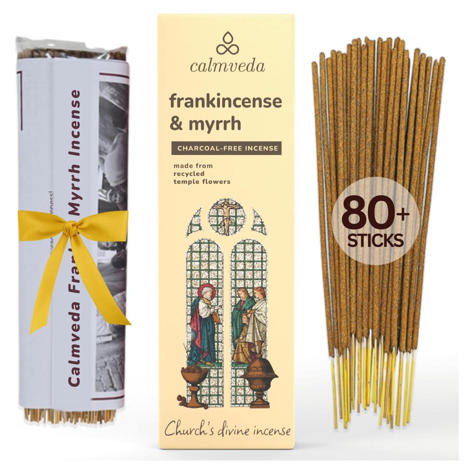 Incienso Calmveda Sin Carbón - 80 Varillas de Flores Recicladas