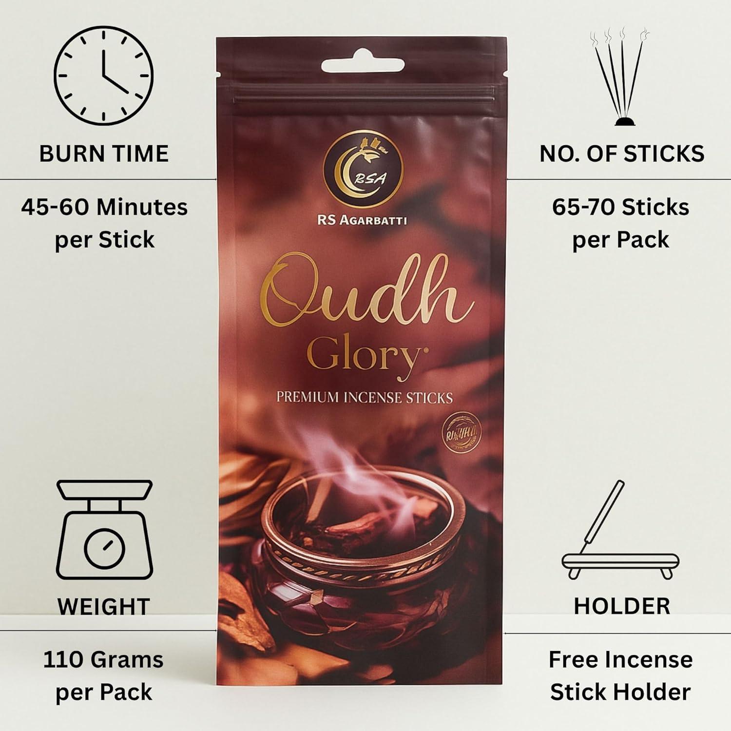 Varitas de Incienso Hashcart Oudh Glory 110g - Aroma Natural