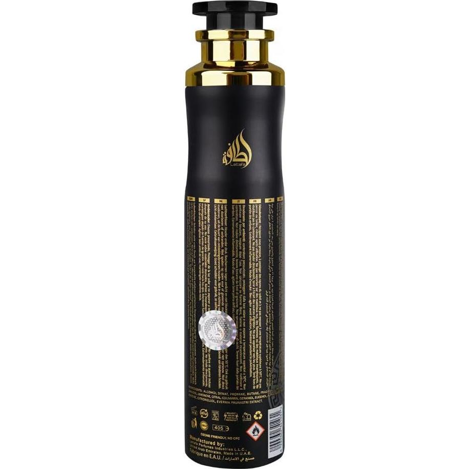 Ambientador Lattafa Asad 300 ml - Fragancia Unisex Amaderada