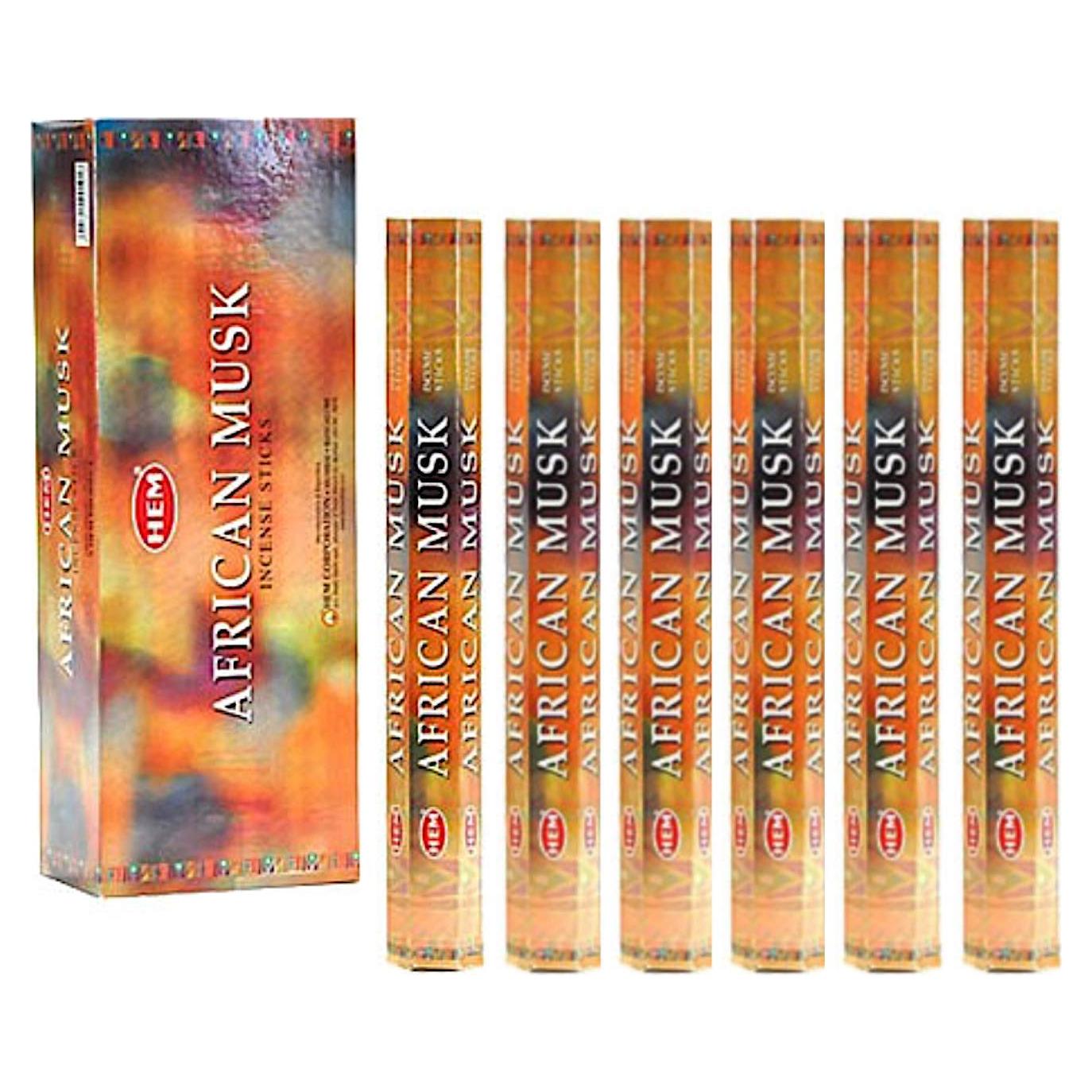 Incienso Almizcle Africano HEM - Caja 6 Tubos 20g