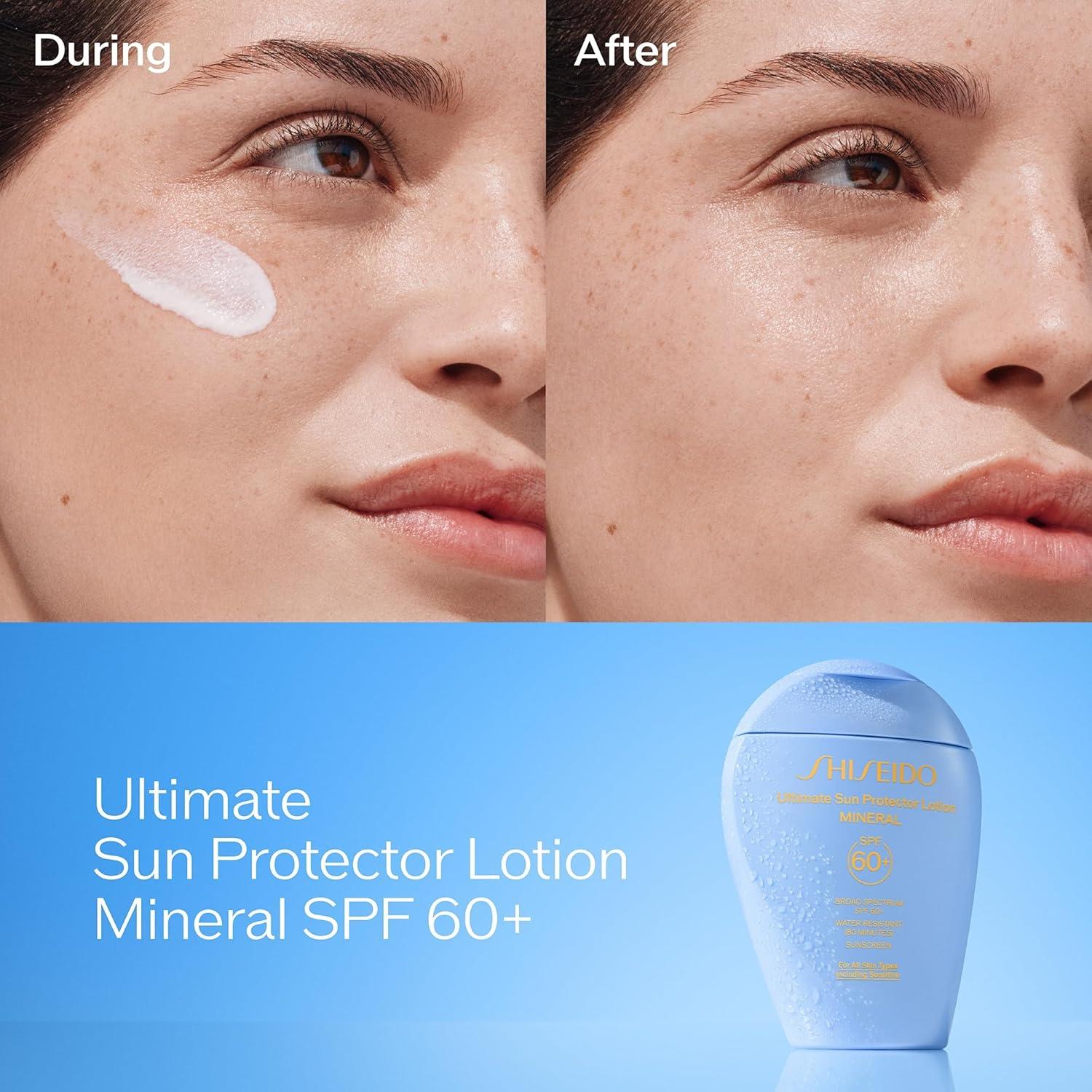Protector Solar Mineral Shiseido SPF 60+ 50mL - Transparente