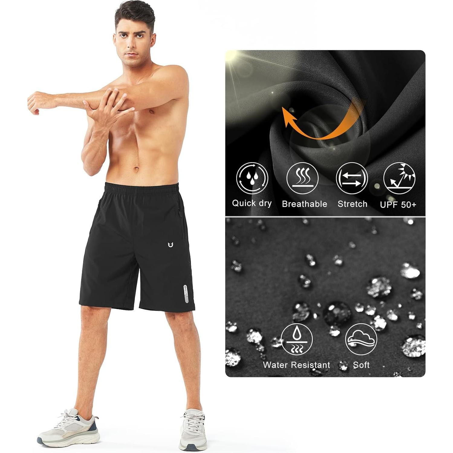 Pantalones Cortos Deportivos NORTHYARD Hombre Secado Rápido 22.86 cm