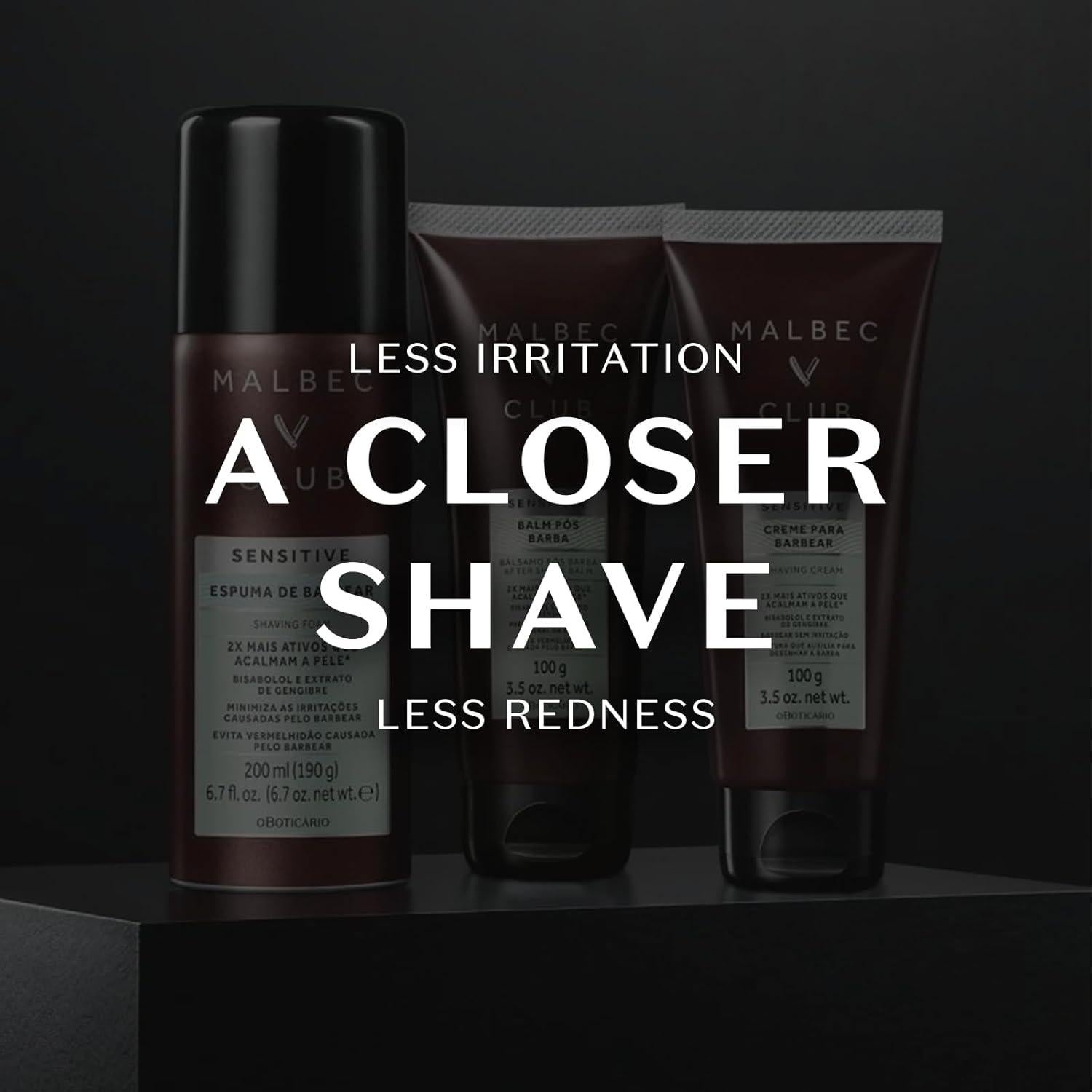 Crema de Afeitar Malbec Club para Hombres 99g - Hidratante y Suave