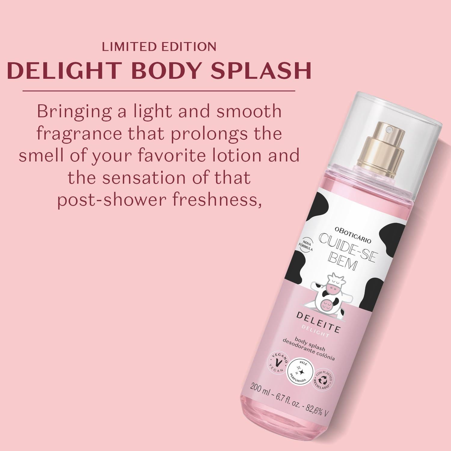 Bruma Corporal O Boticário Cuide-se Bem Delight 200ml