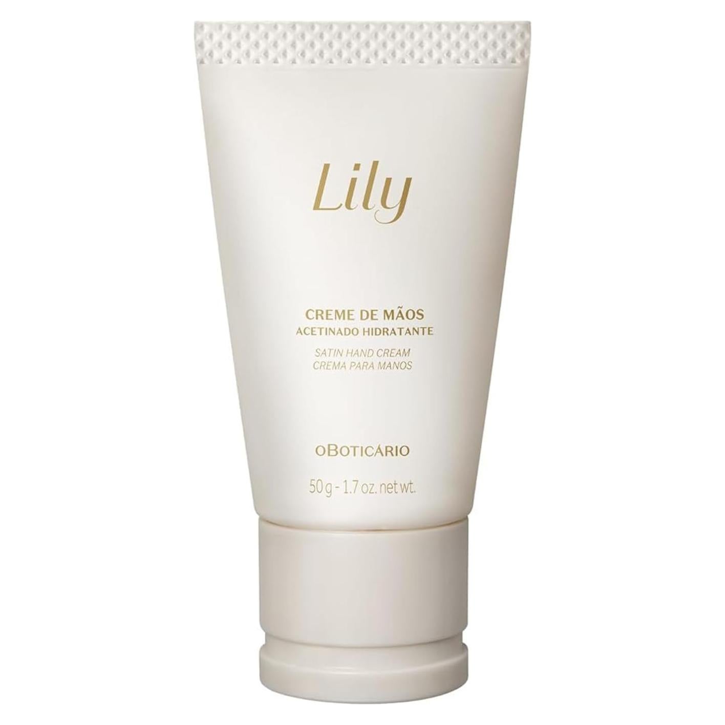 Crema de Manos Lily Satin O Boticário 50g Hidratante