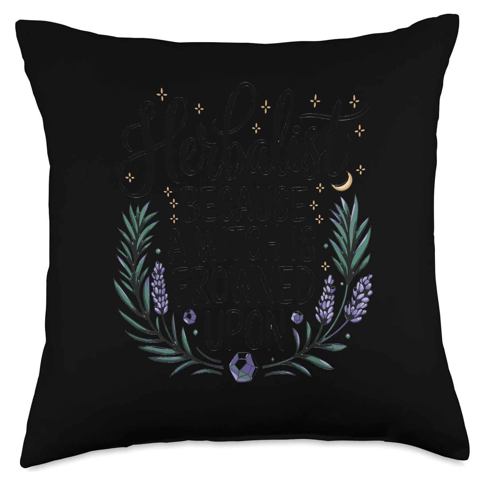 Herbalist Witch Humor Nature Shirt Throw Pillow