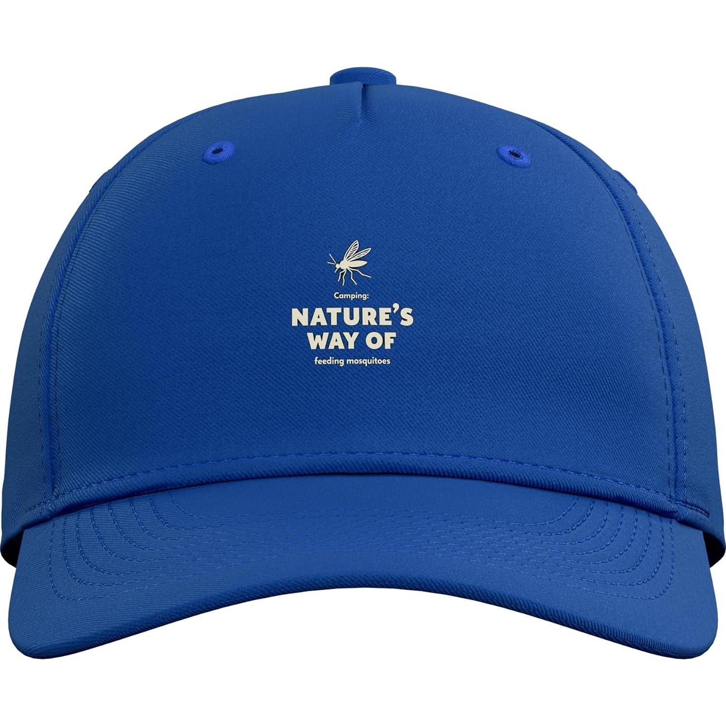 Gorro de Béisbol Ajustable Humor Camping Genérico Azul Real