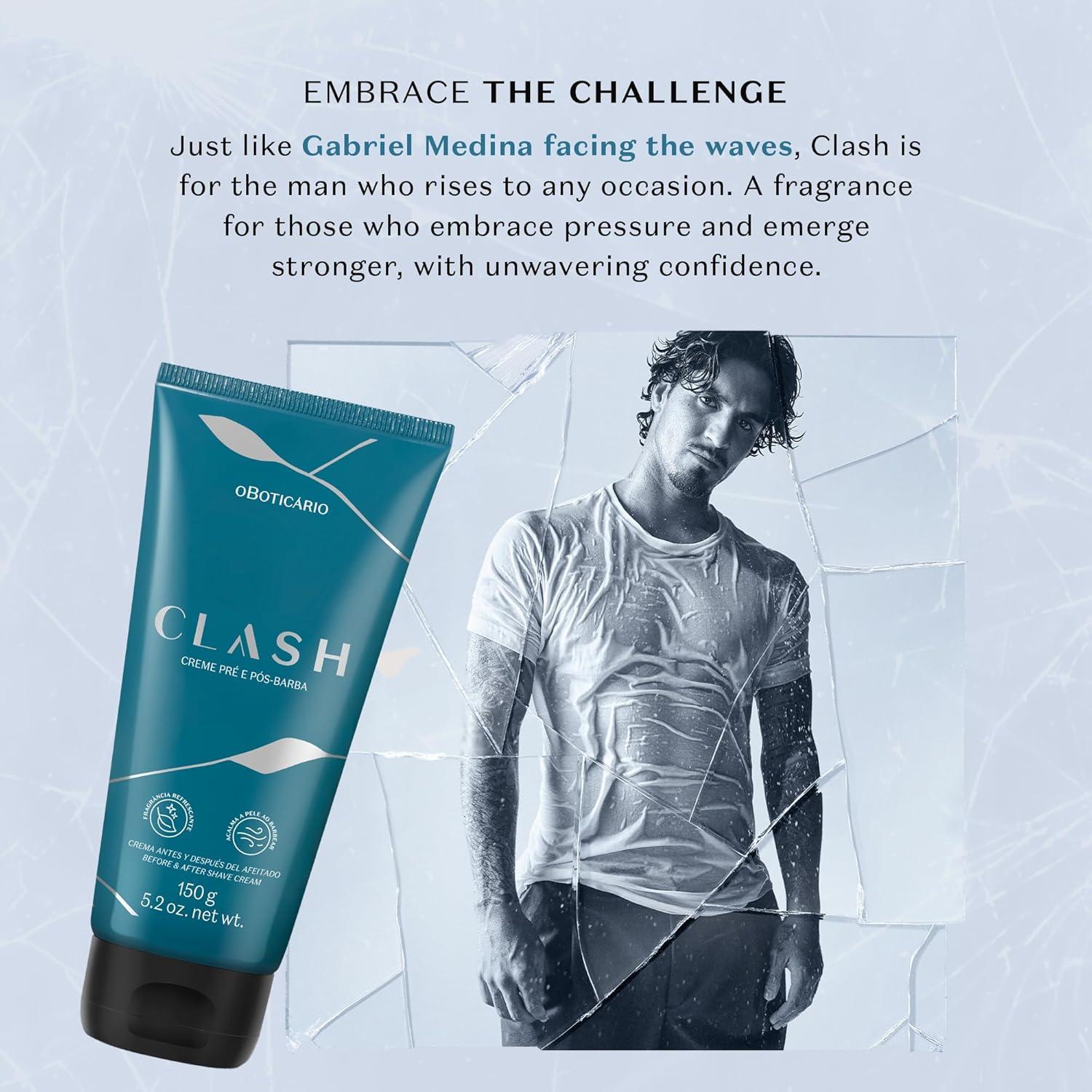 Crema Pre y Post Afeitado O Boticário Clash 150g Hidratante