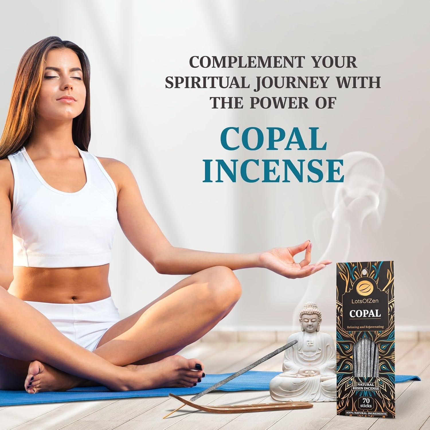 Varitas de Incienso de Copal Blanco Natural Lots Of Zen - 70 Piezas