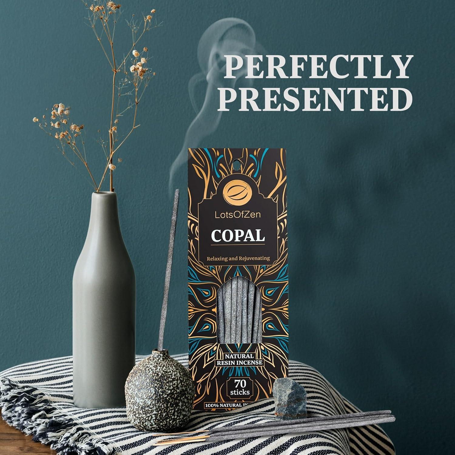 Varitas de Incienso de Copal Blanco Natural Lots Of Zen - 70 Piezas