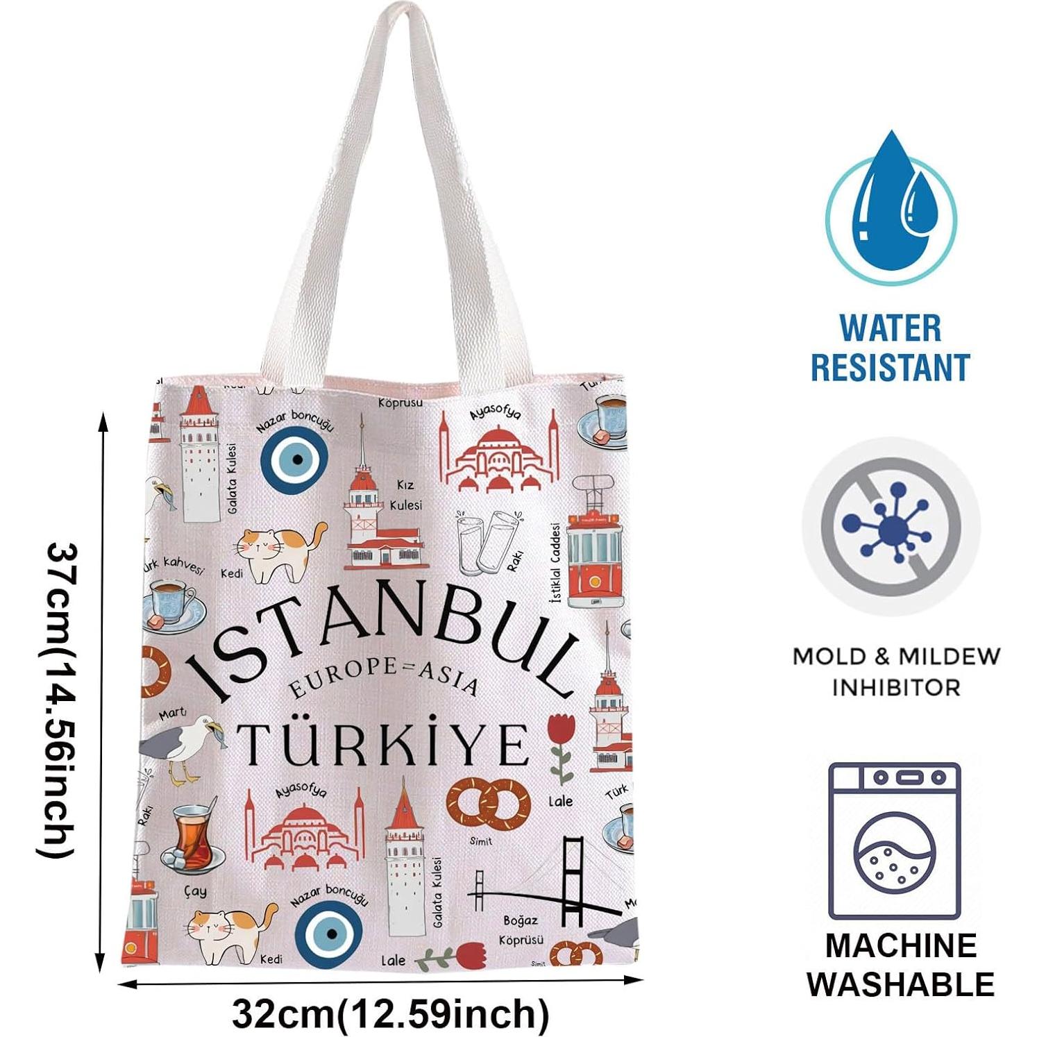Bolsa Tote de Lona Estambul 64.5x45 cm Ecológica Unisex