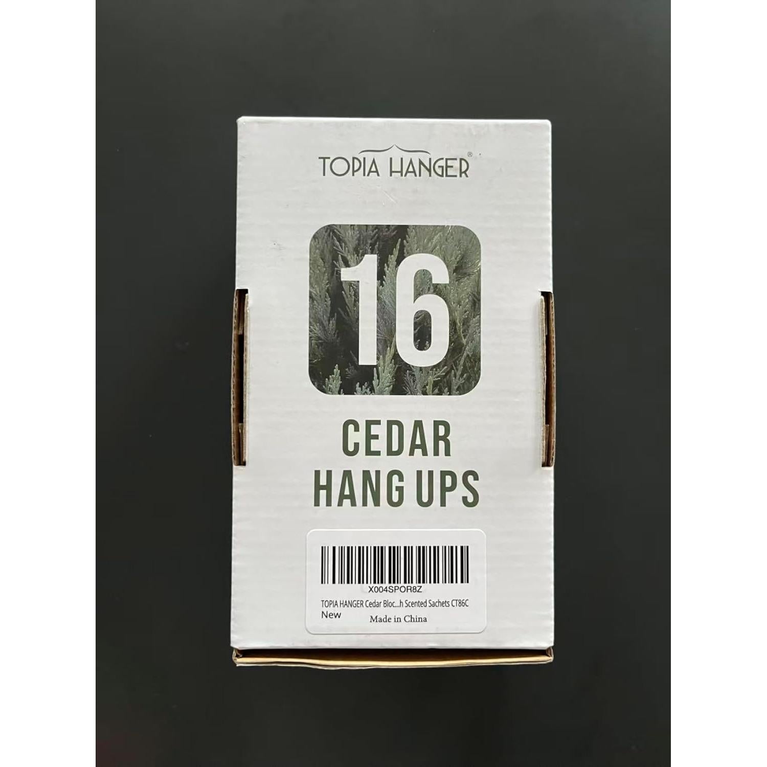 Bloques de Cedro TOPIA HANGER 100% Natural - Paquete de 16