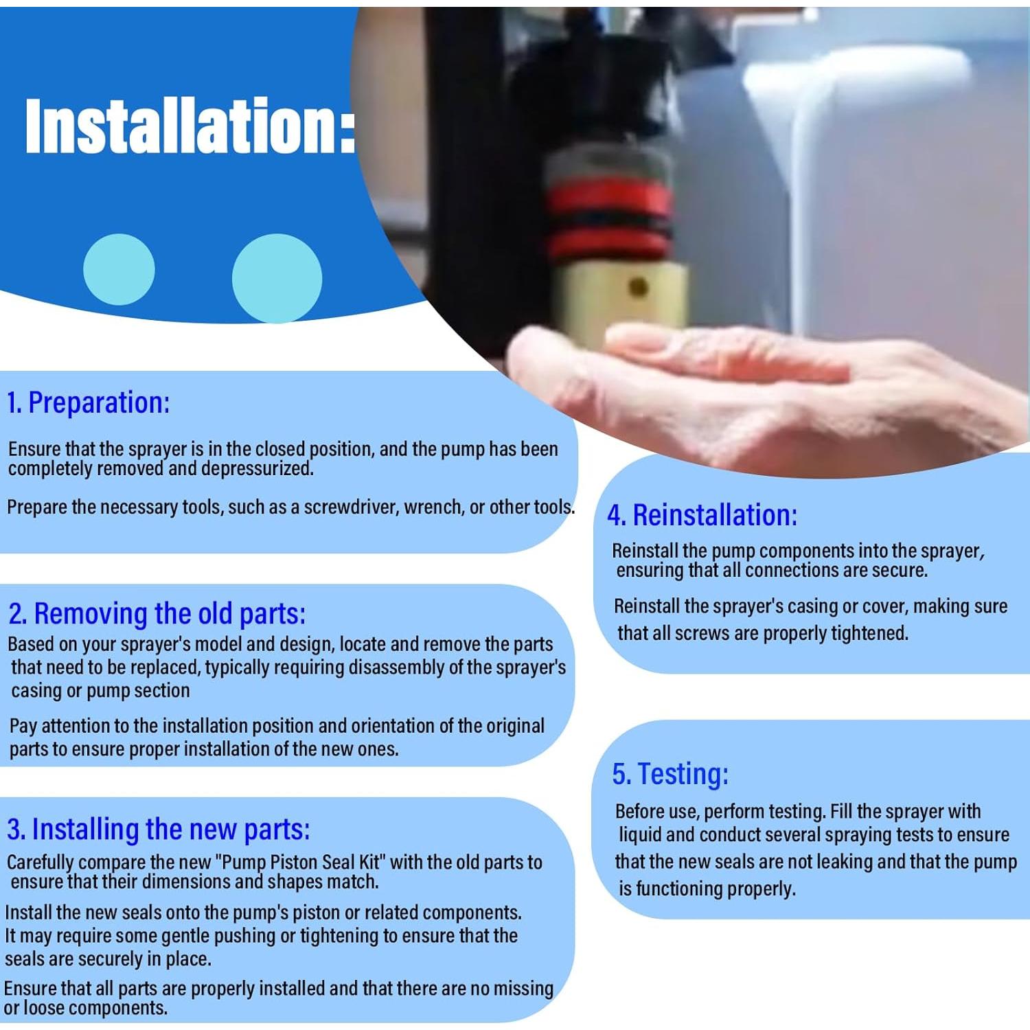 Kit de Sello de Pistón CULMKARI para Aspersor Stihl SG20