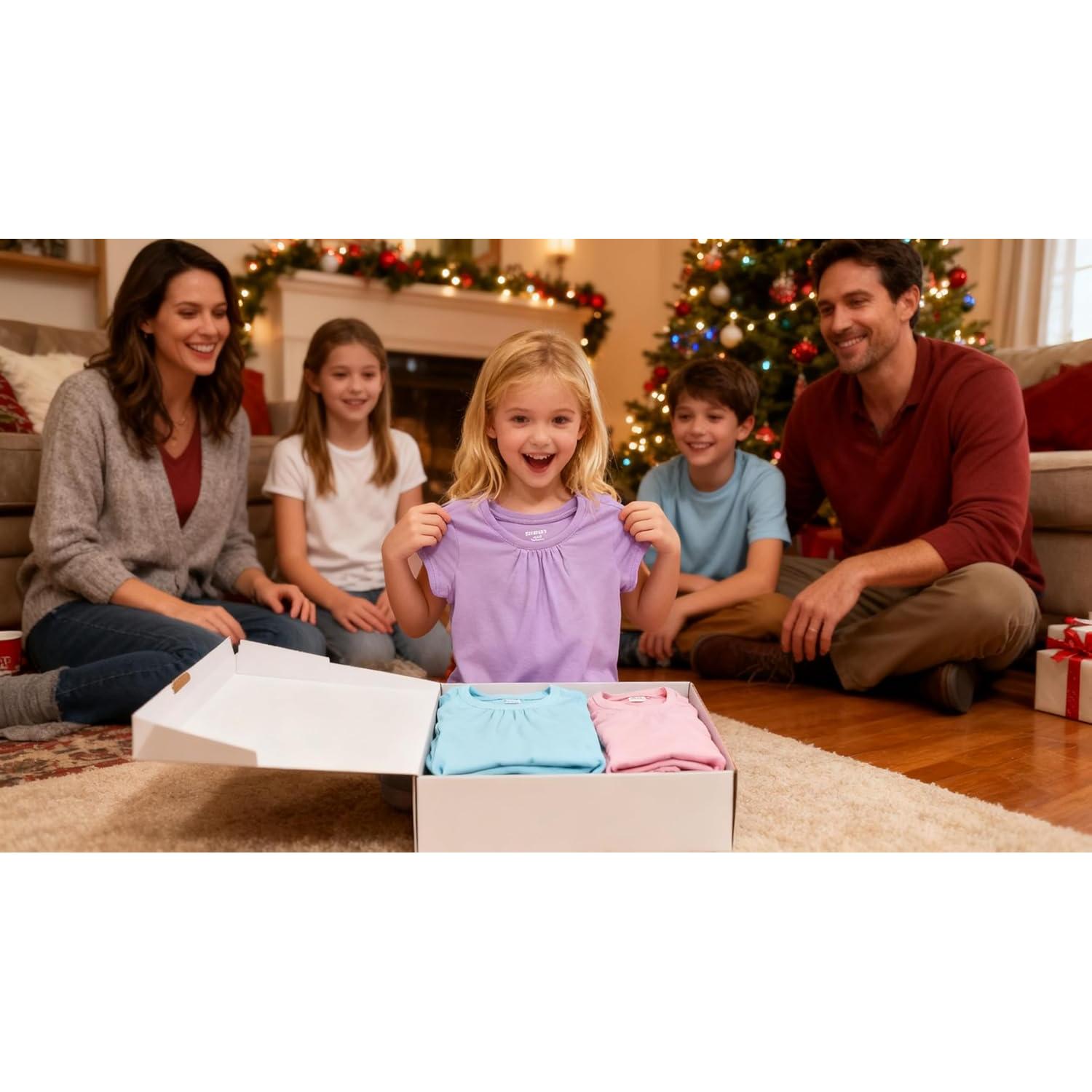 Camisetas de Manga Corta para Niñas Bienzoe - Paquete de 3, Secado Rápido, 7-8 Años