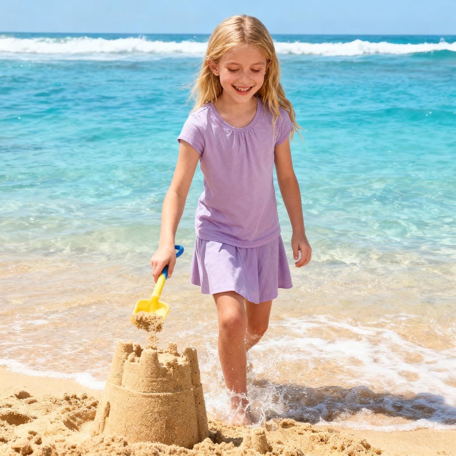 Camisetas de Manga Corta para Niñas Bienzoe - Paquete de 3, Secado Rápido, 7-8 Años