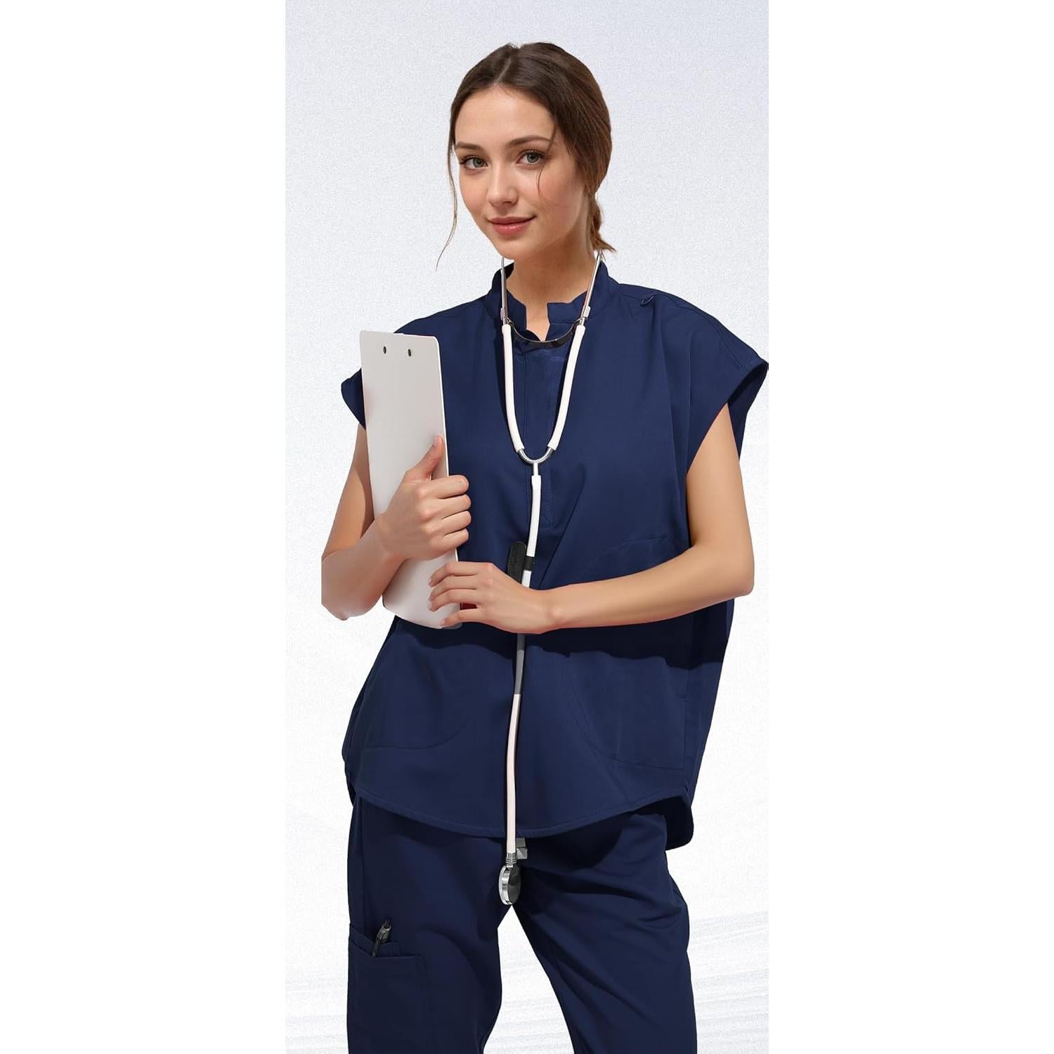 Conjunto de Scrubs para Mujeres Eadflie - Top Sin Mangas y Pantalones Jogger
