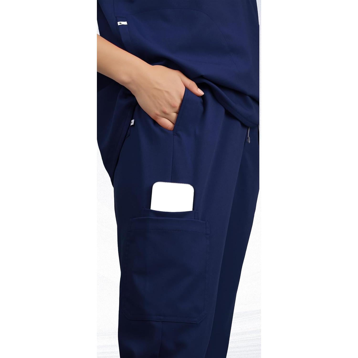Conjunto de Scrubs para Mujeres Eadflie - Top Sin Mangas y Pantalones Jogger