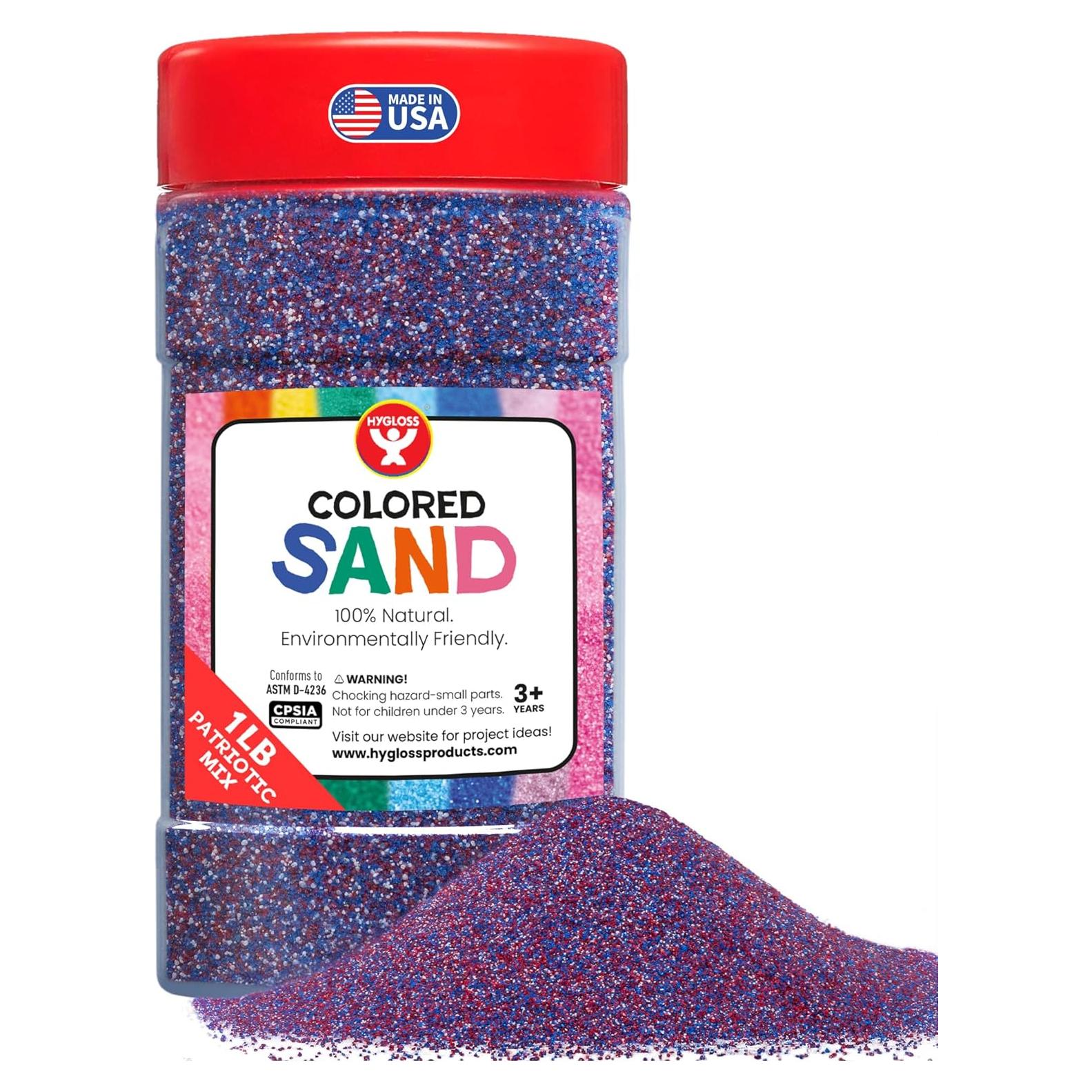 Arena de Color Hygloss 0.45 kg Mezcla Patriótica para Manualidades