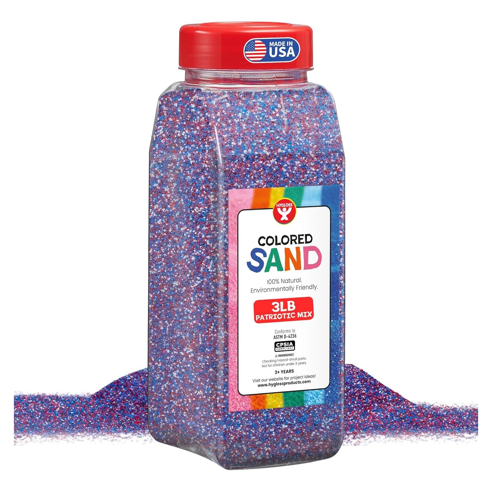 Arena de Color Hygloss - Mezcla Patriótica 1.36 kg para Manualidades