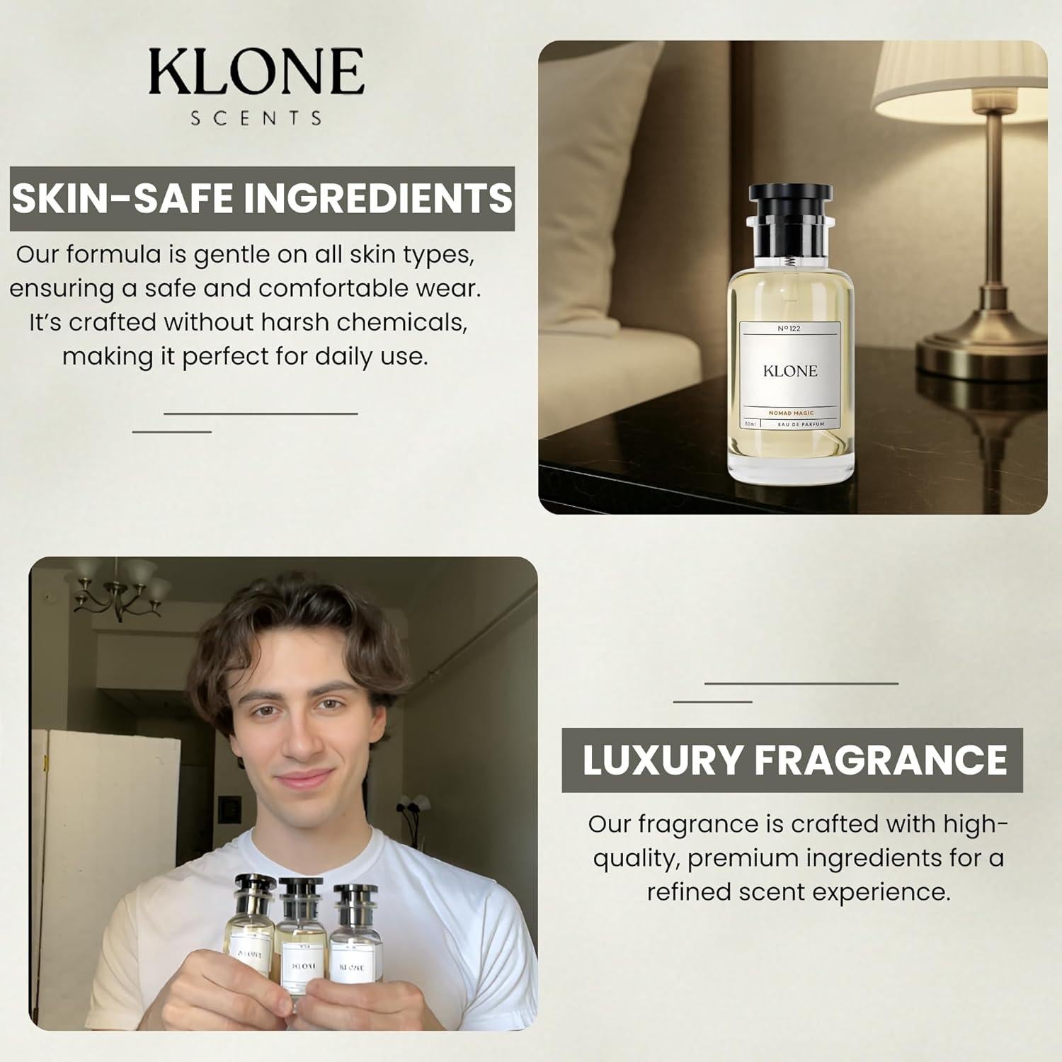 Eau de Parfum Magia Nómada Klone 50ml - Fragancia Larga Duración para Hombres