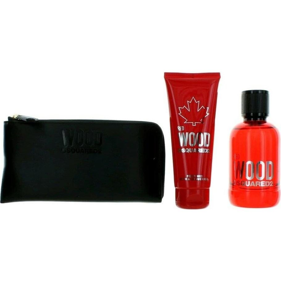 Set de Regalo Madera Roja Dsquared2 3 Piezas Mujeres