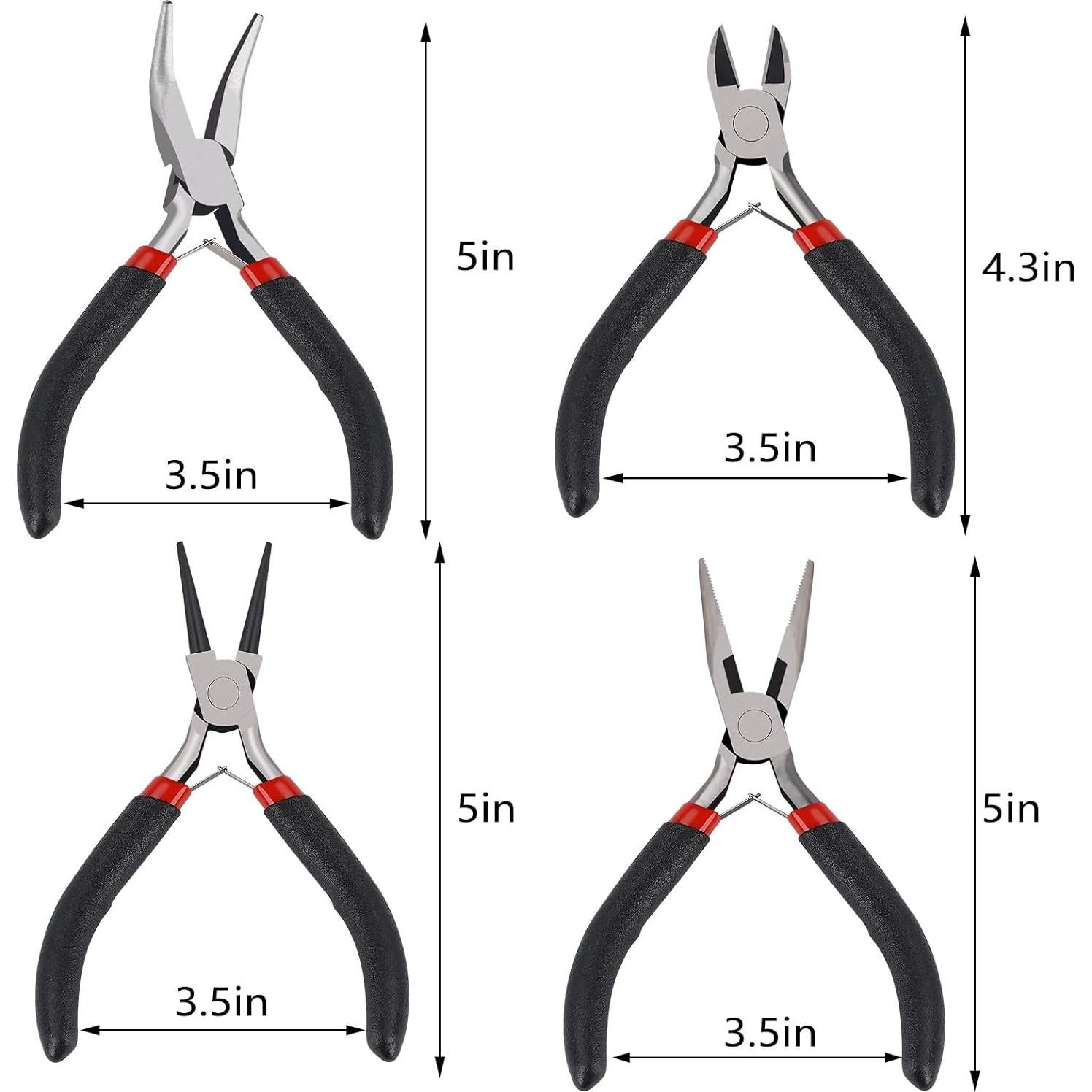 Juego de 4 Alicates de Joyería URSKYTOUS - Herramientas de Metal
