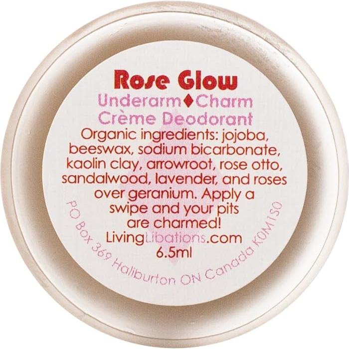 Crema Desodorante Orgánica Living Libations Brillo de Rosa 6.5 ml