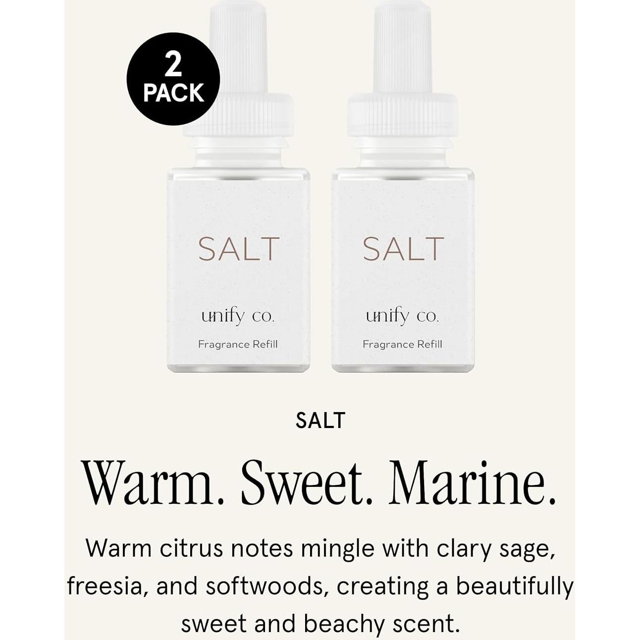 Recarga de Aroma Pura & Unify Co. Sal - 2 Unidades