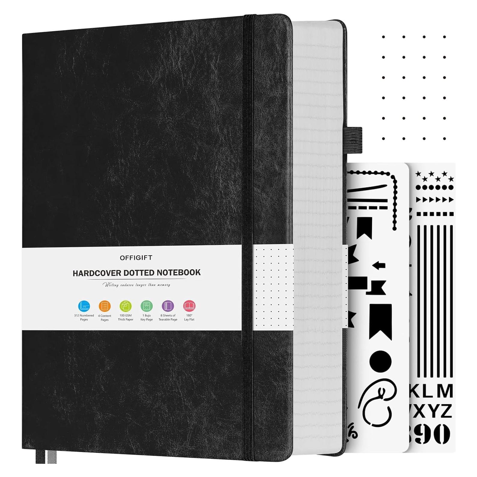 Cuaderno Punteado B5 OFFIGIFT 320 Páginas 100gsm Negro