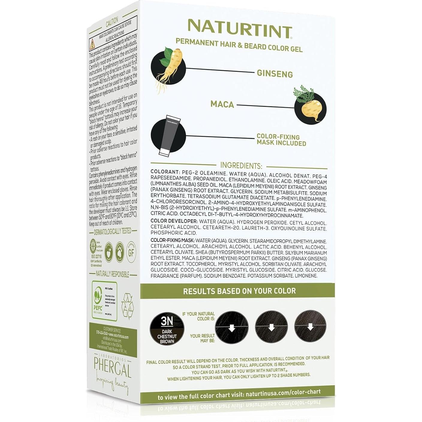 Naturtint 3N Color Permanente Marrón Castaño Oscuro 240g