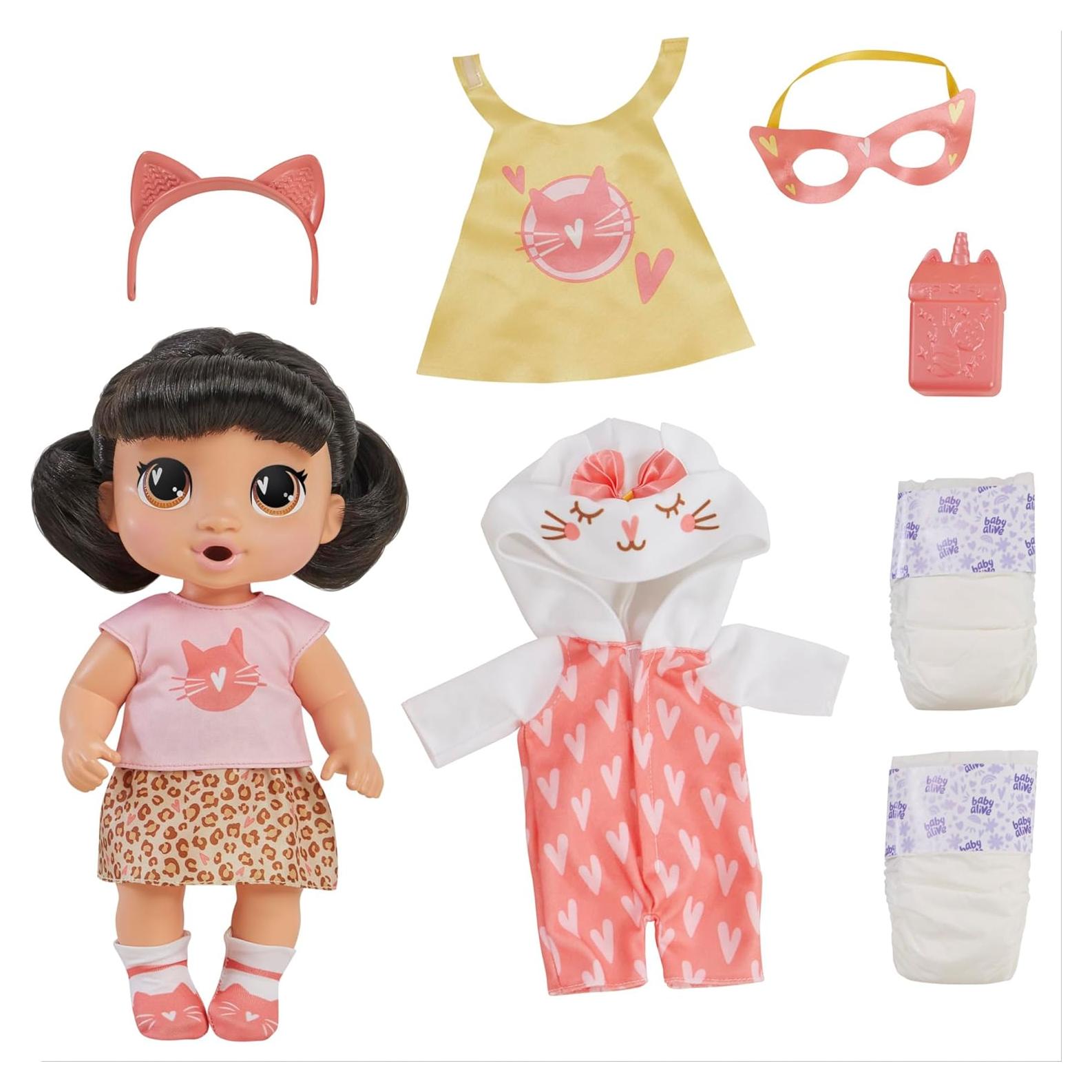 Muñeca Baby Alive Super BFF Katie Kat 28 cm con accesorios
