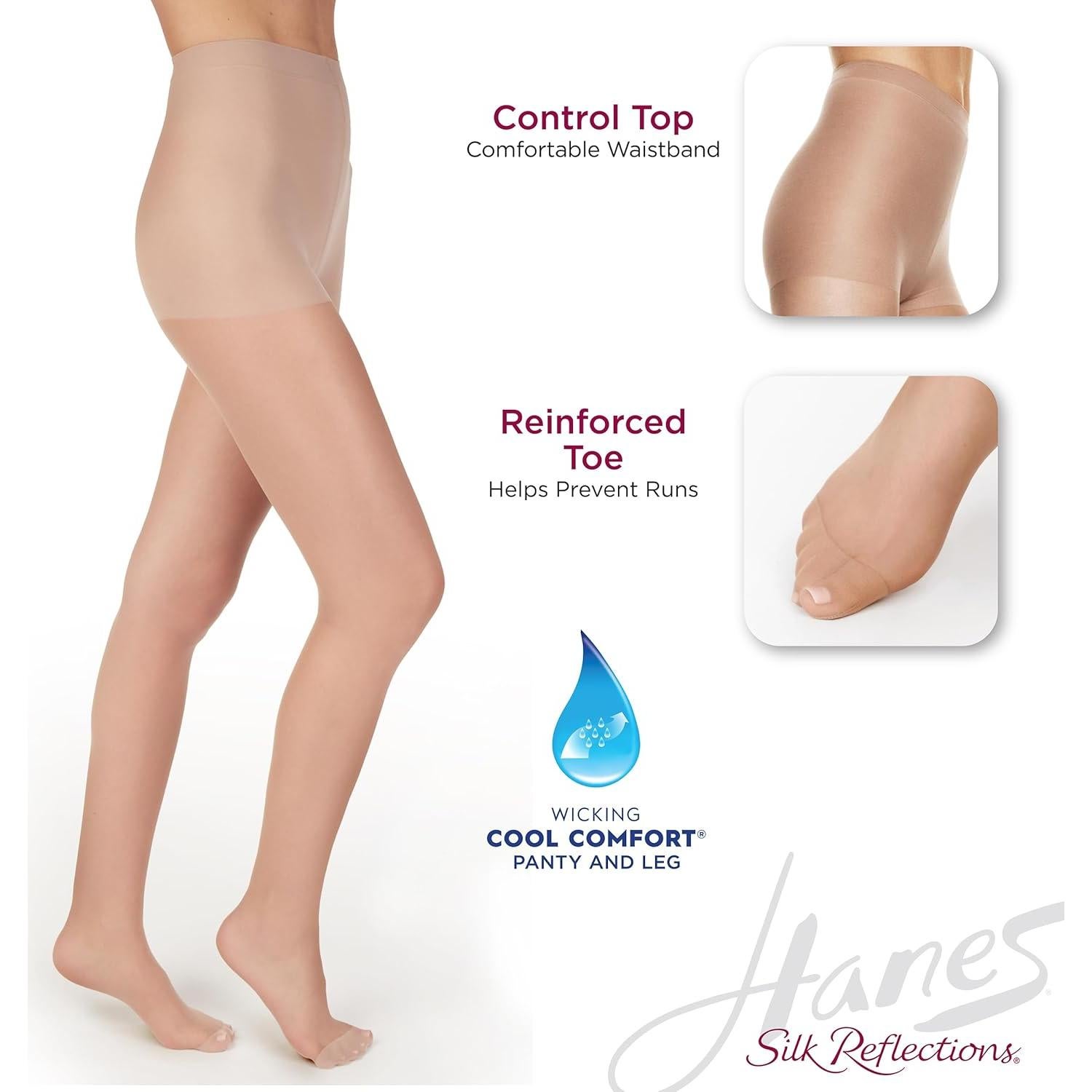 Medias de Seda Hanes Reflections Transparentes Control Superior