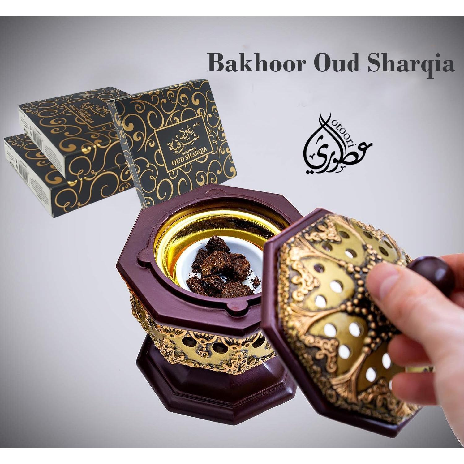Incienso Bakhoor Oud Sharqia 40g - Aroma Amaderado y Almizclado