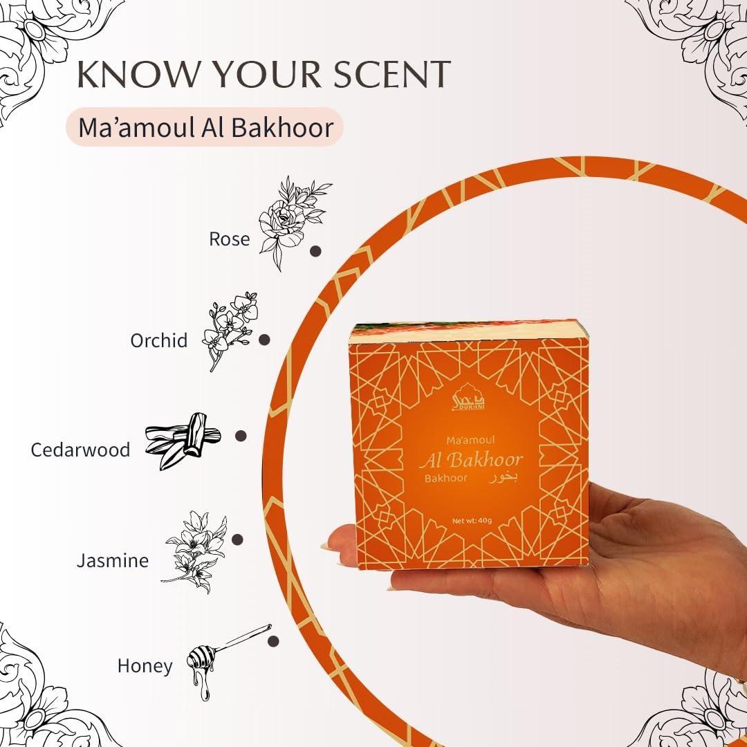 Incienso Bakhoor Dukhni Maamoul 40g Floral Dulce