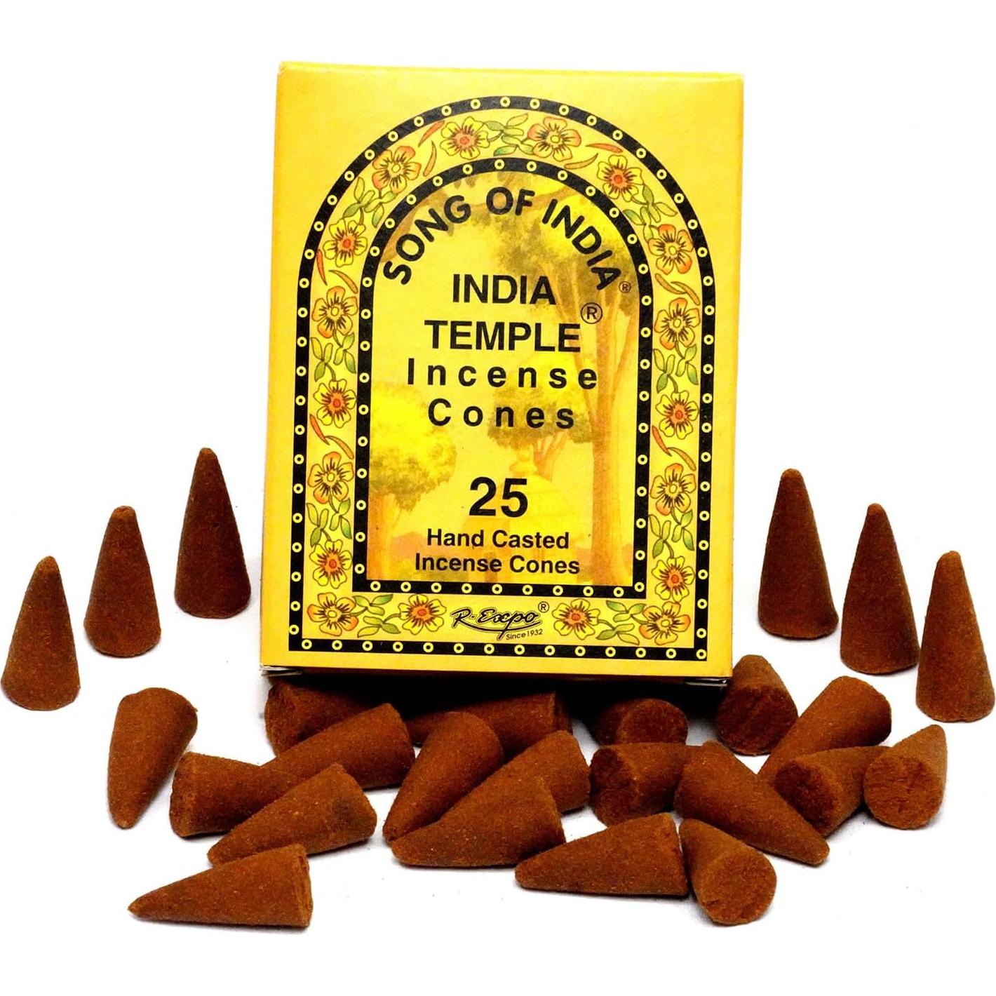 Conos de Incienso Canción de India - Caja de 25 Unidades
