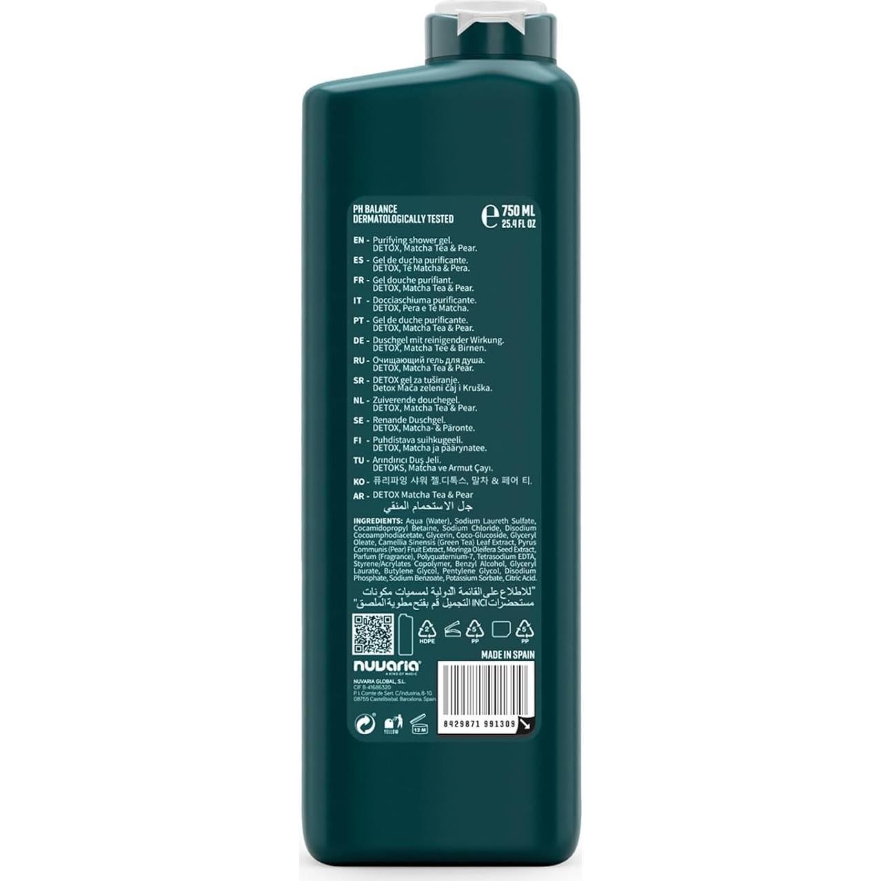 Gel de Ducha Purificante Dicora Urban Fit 750 ml - Té Matcha y Pera